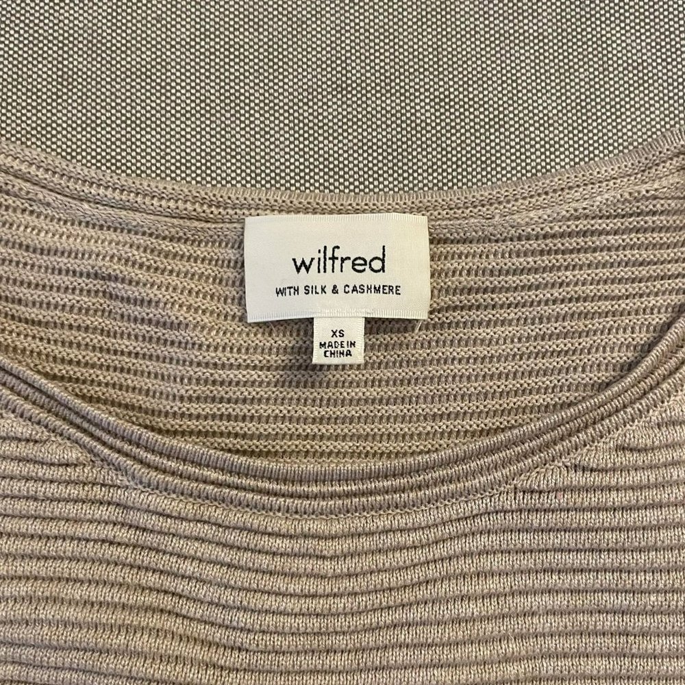 Aritzia Wilfred Ribbed Cashmere and Silk Sweater Dress - Picture 2 of 3